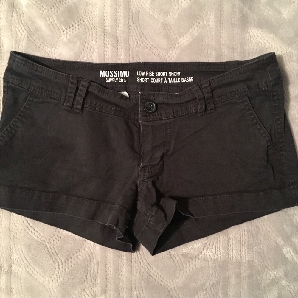 Black Low Rise Shorts